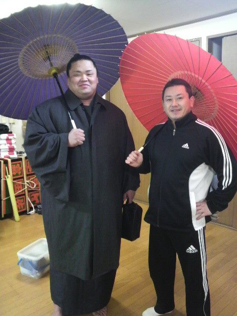 力士には番傘