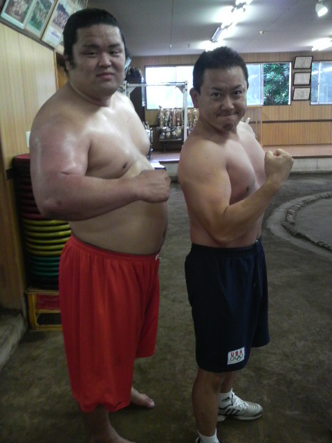 妙義龍関 肉体改造中
