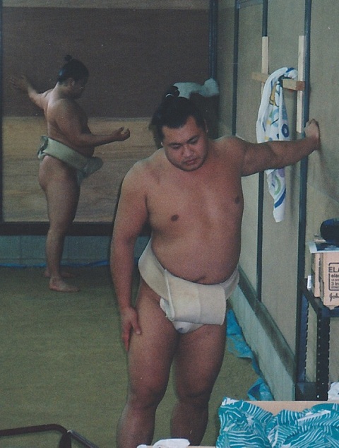 稽古後のストレッチング